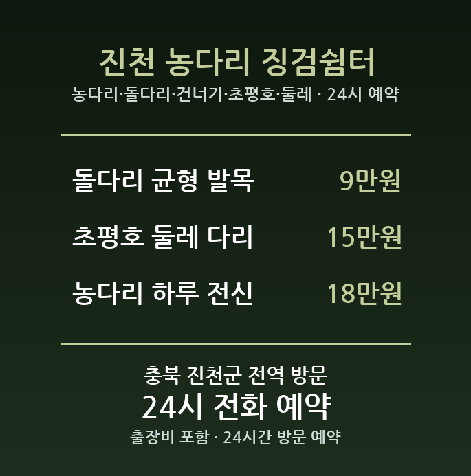 진천 출장마사지 - 농다리 돌다리 건너기 초평호 둘레 방문 홈케어