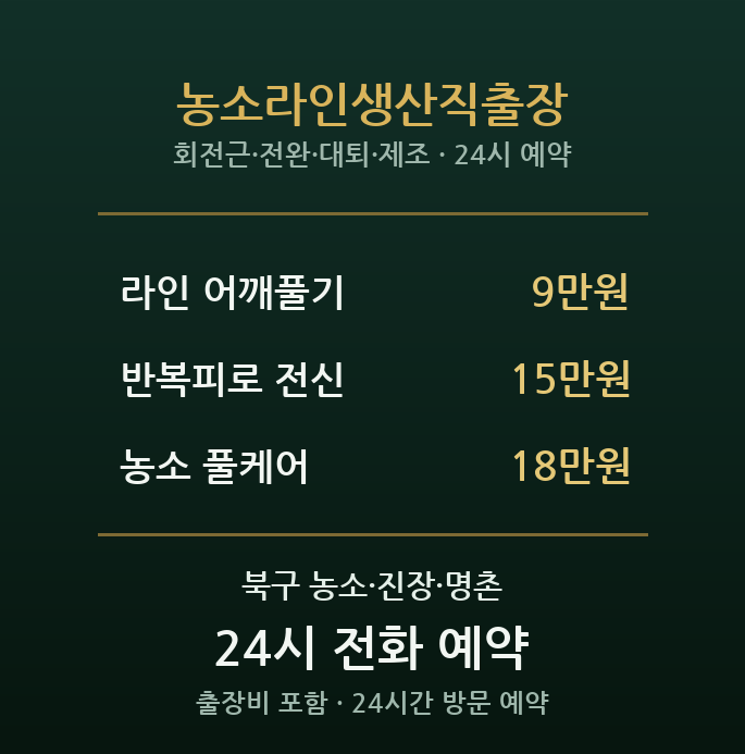 농소 출장마사지 - 현대차 생산라인 노동케어