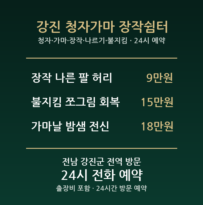 강진 출장마사지 - 청자 가마 장작 나르기 불지킴 방문 홈케어