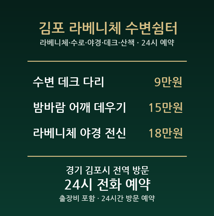 김포 출장마사지 - 라베니체 수로 야경 데크 산책 방문 홈케어