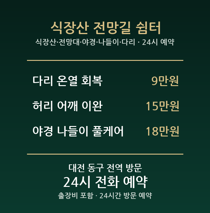 세천동 출장마사지 - 식장산 전망대 야경 나들이 다리 방문 24시