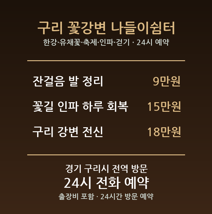 구리 출장마사지 - 한강 유채꽃 축제 인파 걷기 방문 홈케어